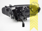 LED, mit LED Blinker, chrom, nur passend für Fahrzeuge mit original Halogen Scheinwerfern, LED Abblendlicht / LED Fernlicht, elektrisch verstellbar - Stellmotor integriert, Eintragungsfrei / mit E-Prüfzeichen, Eintragungsfrei / mit R87 Zulassung als Tagfahrlicht